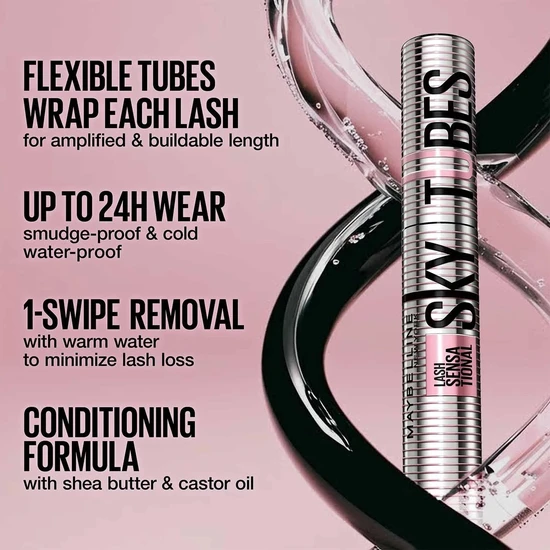 Maybelline Lash Sensational Sky Tubes Mascara 801 Very Black