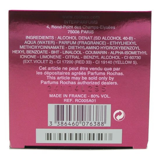 Rochas Man Eau De Toilette 100ml