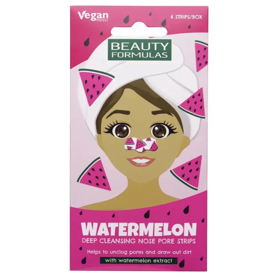 Beauty Formulas Watermelon Deep Cleansing Nose Pore Strips 6 Strips