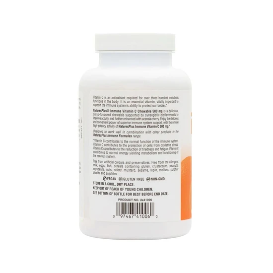 Nature's Plus Vitamin C 500mg Chew Tablets 60 Tablets