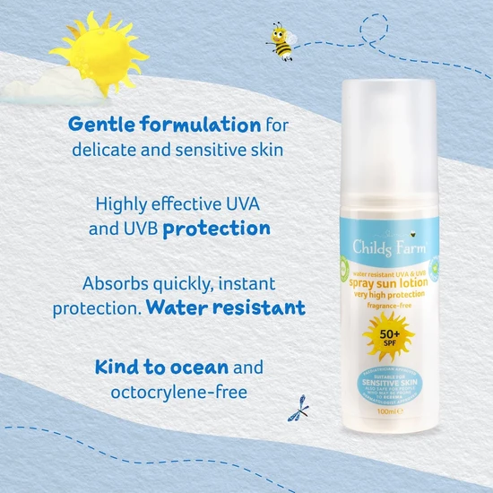 Childs Farm Fragrance Free Sun Lotion Spray SPF 50 100ml
