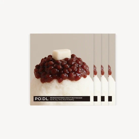 PO:DL PODL Red Bean Panthenol Coolfit Gelfting Mask x4