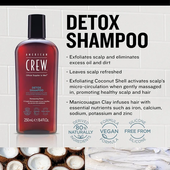 American Crew Hair & Scalp Detox Shampoo 1000ml