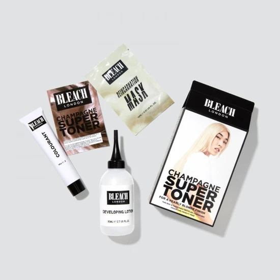 BLEACH LONDON Champagne Super Toner Kit For a Pearly Blonde Finish