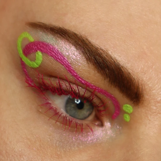 Glisten Cosmetics Nerds Shimmer Pink & Lime Green Split Liner Eyeliner Small - 3g