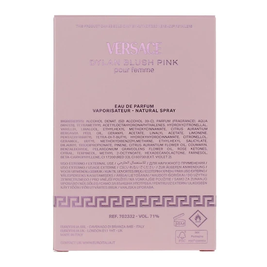 Versace Pour Femme Dylan Blush Pink Eau De Parfum 100ml