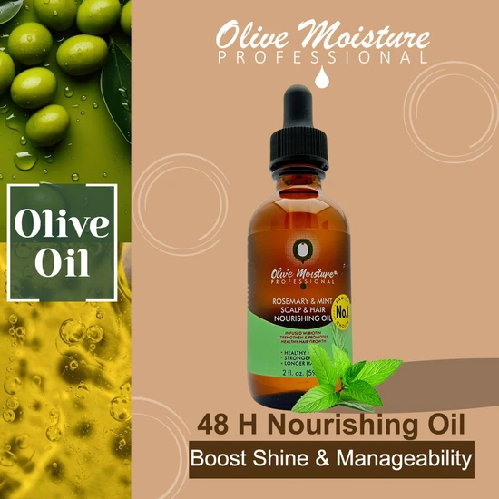 Olive Moisture Professional Rosemary & Mint Scalp & Hair Nourishing Oil 59ml