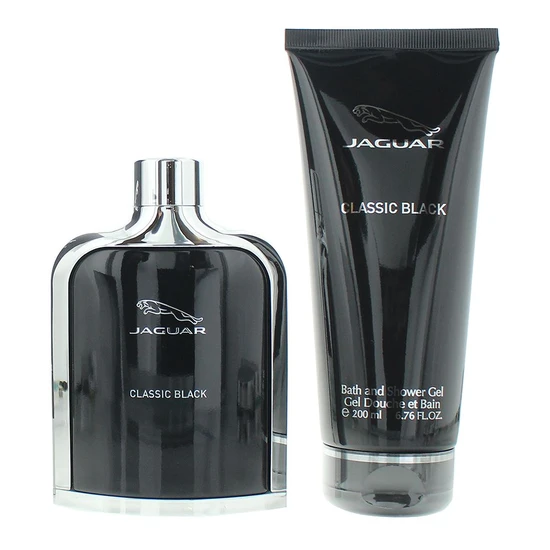 Jaguar Classic Black Eau De Toilette 100ml Bath & Shower Gel 200ml Bath Set