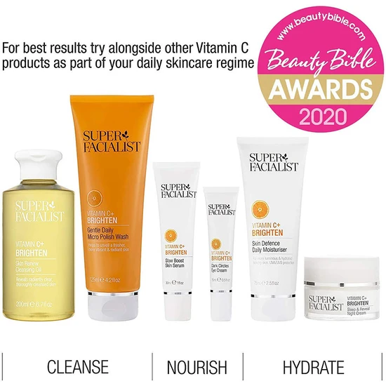 Super Facialist Vitamin C + Brighten Daily Gentle Micro Polish Wash 125ml