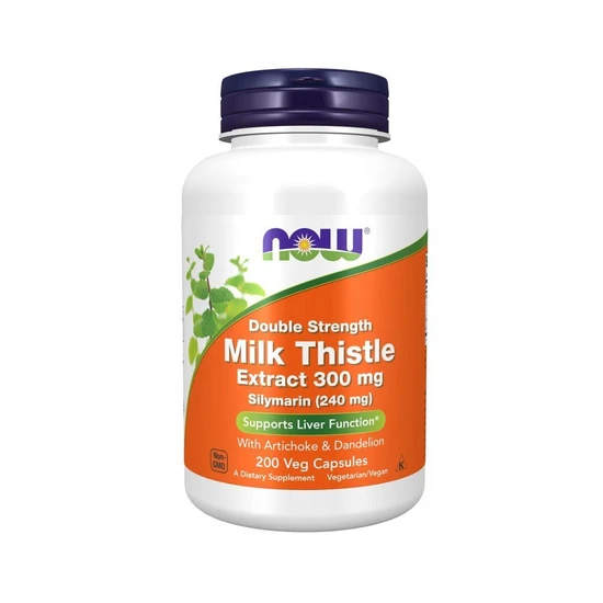 NOW Foods Milk Thistle Extract With Artichoke & Dandelion 300mg Double Strength - 200 vcaps
