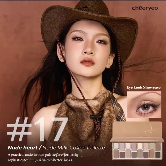 Glisten Cosmetics Nude Heart Eyeshadow Palette Cheeryep