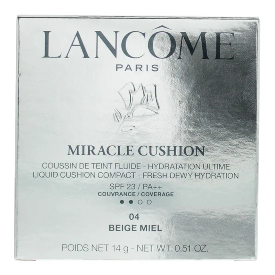 Lancôme Miracle Cushion Liquid Foundation Compact SPF 23 04 Beige Miel