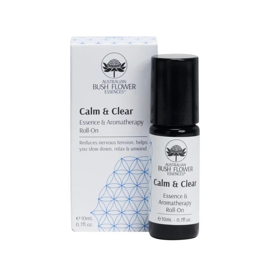 Australian Bush Flower Essences Calm & Clear Essence & Aromatherapy Roll-On 10ml