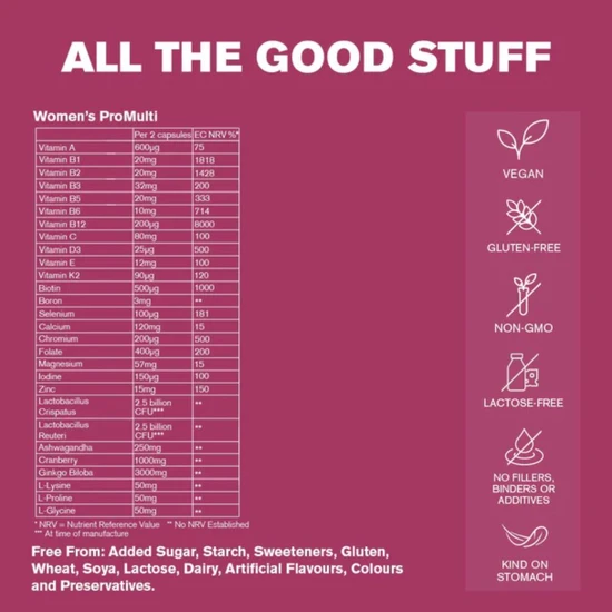 Dr Vegan Women's ProMulti Supplement 60 Capsules