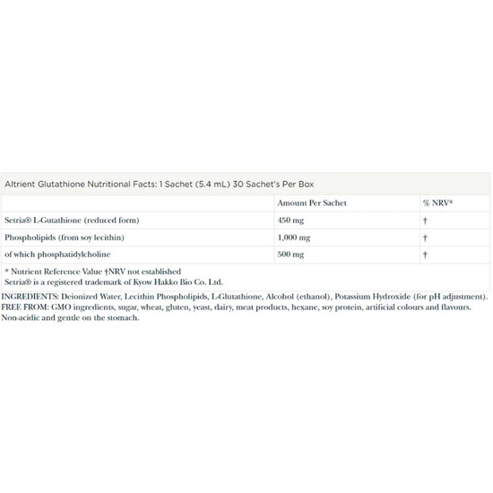 Altrient Liposomal Setria Glutathione Sachet 1
