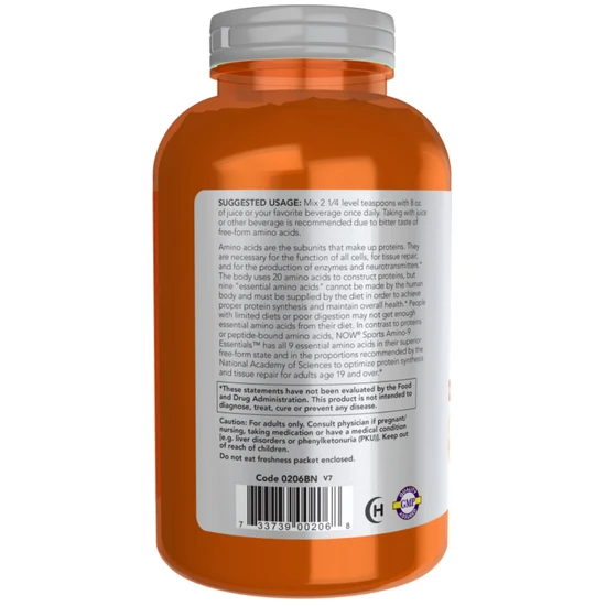 NOW Foods Amino 9 Essentials Powder 330g