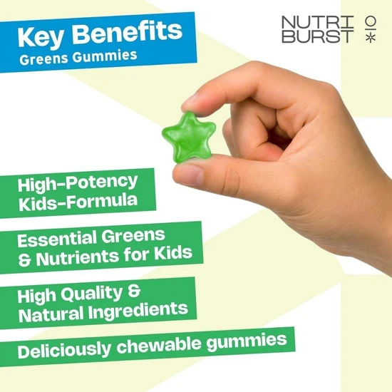Nutriburst Kids Star Squad Greens Gummies 60 Gummies