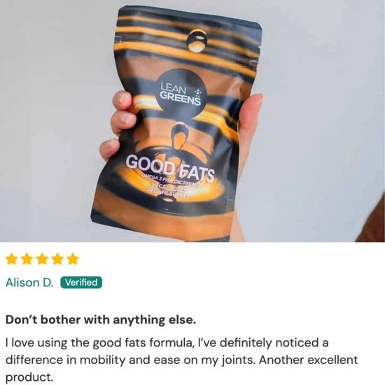 Lean Greens Good Fats Premium Omega 3 Fish Oils 90 Capsules