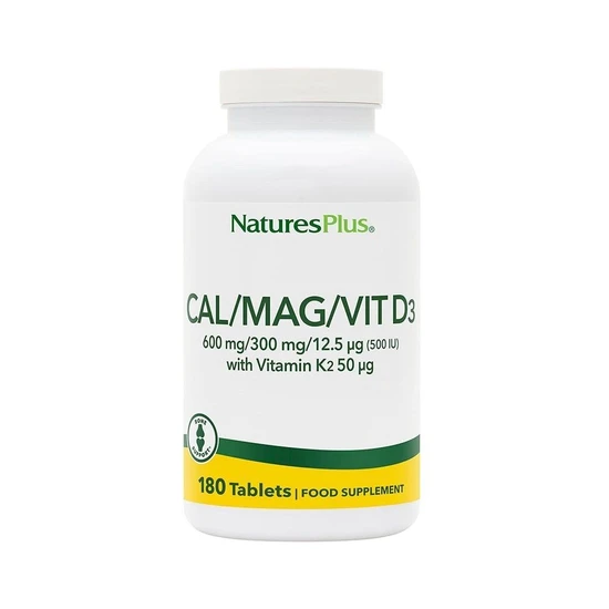 Nature's Plus Cal/Mag With D3/K2 Tablets 180 Tablets