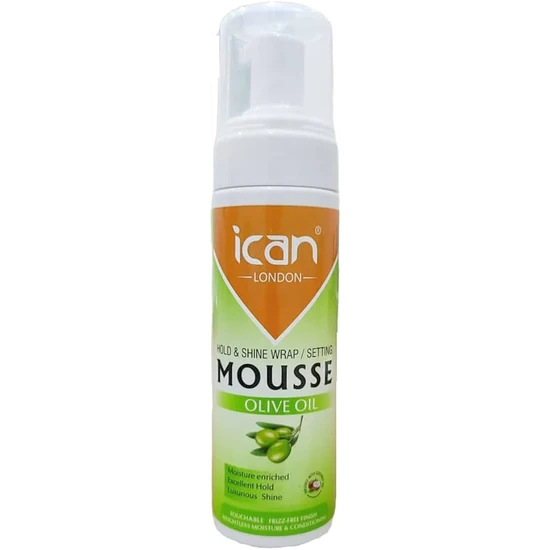 Ican London Olive Oil Hold & Shine Mousse 207ml