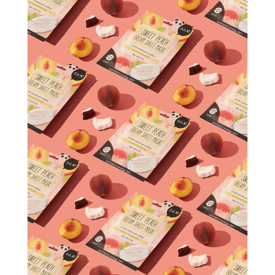 Oh k! Peach & Coconut Water Cream Sheet Mask Pack of 5