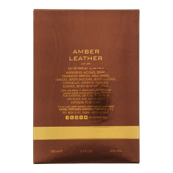 Ajmal Amber Leather Eau De Parfum 100ml