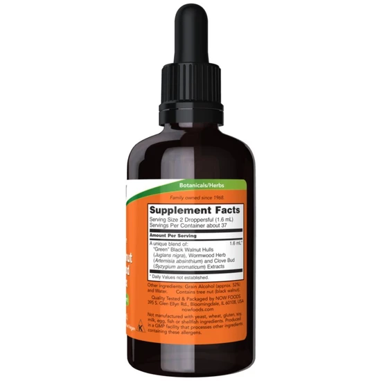 NOW Foods Green Black Walnut Wormwood Complex 59ml