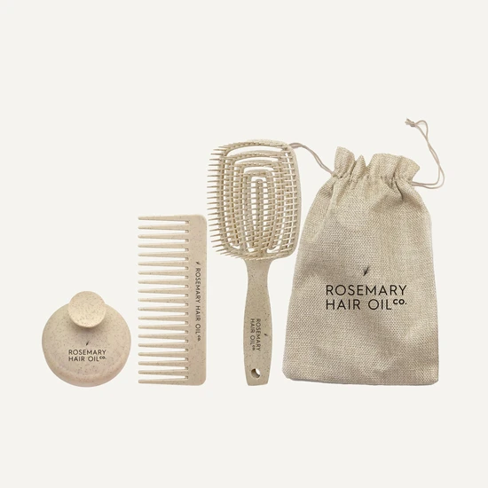 Rosemary Hair Oil Co Scalp Soothe Essential Brush Set