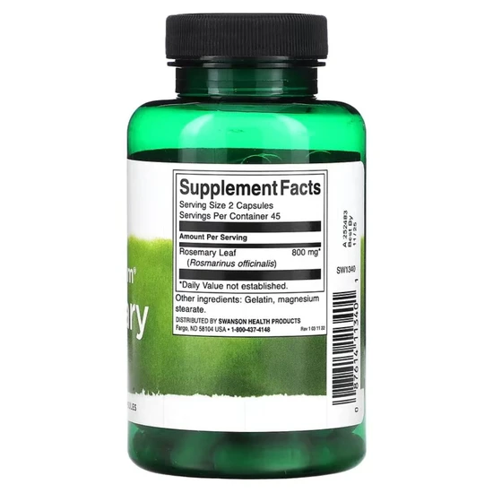 Swanson Rosemary 400mg Capsules 90 Capsules