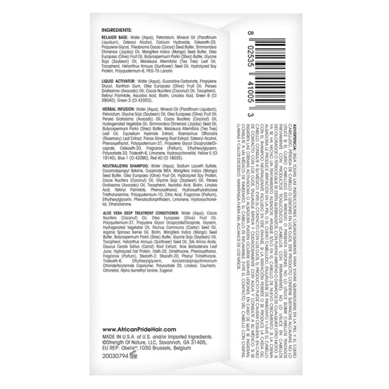 African Pride Olive Miracle AntiBreakage Deep Conditioning Regular NoLye Relaxer 1 Application Kit / Regular