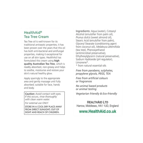 Health Aid Tea Tree Cream 75ml