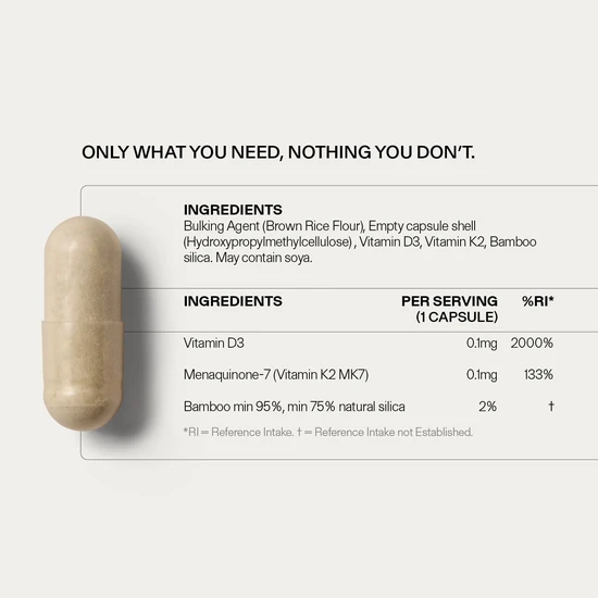 Puresport 4000IU Vitamin D3 + K2 Capsules 60 Capsules