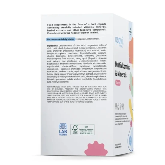 Osavi Multivitamins & Minerals Woman Capsules 90 Capsules