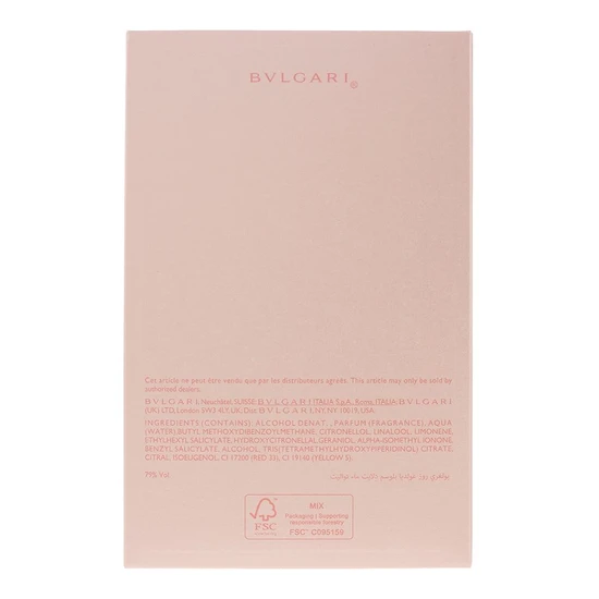 Bvlgari Rose Goldea Blossom Delight Eau De Toilette 75ml