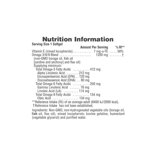 Nature's Plus Ultra Omega 3-6-9 1200mg 90 Softgels