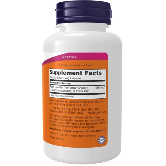 NOW Foods Rutin 450mg - 100 Vcaps
