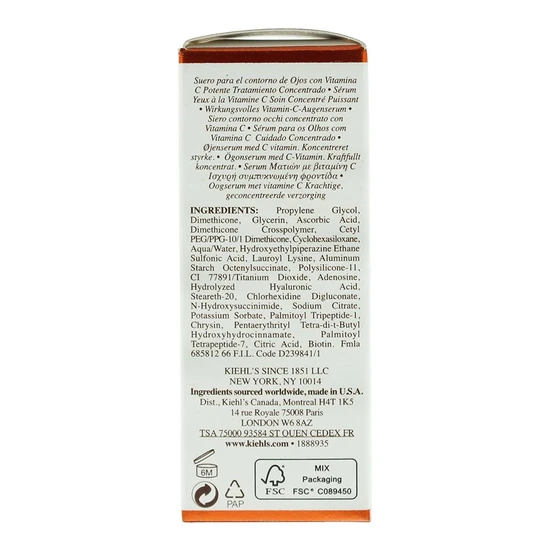 Kiehl's Powerful-Strength Line-Reducing & Dark Circle-Diminishing Vitamin C Eye Serum 15ml