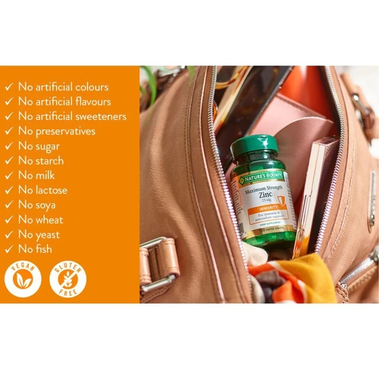 Nature's Bounty Maximum Strength Zinc 25mg Tablets 100 Tablets