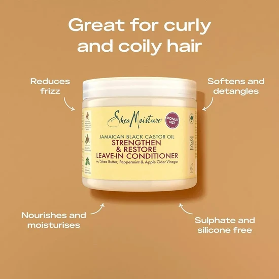 Shea Moisture Jamaican Black Castor Oil Strengthen & Restore Leave-in Conditioner 312g