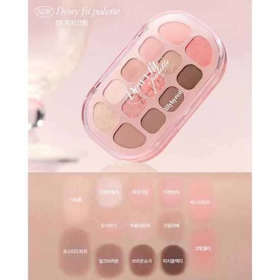 Lilybyred Dewy Fit Palette 01 Peach Cream
