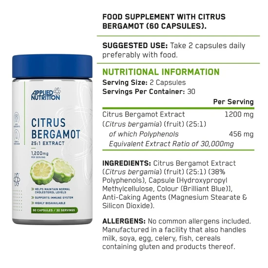 Applied Nutrition Citrus Bergamot Capsules 60 Capsules