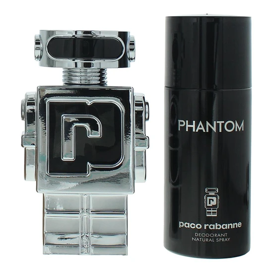 Paco Rabanne Phantom Eau De Toilette + Deodorant Spray Gift Set For Him 100ml