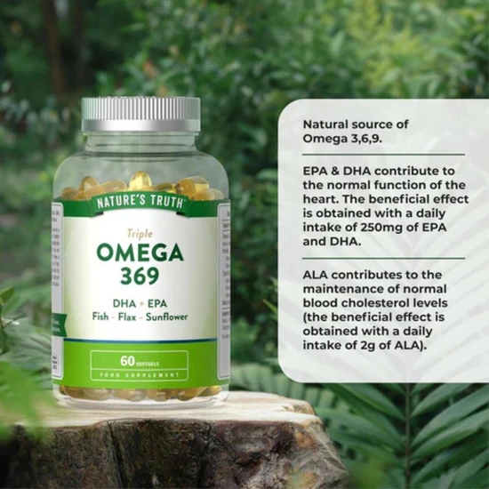 Nature's Truth Triple Omega 369 2000mg Complex Softgels 60 Softgels
