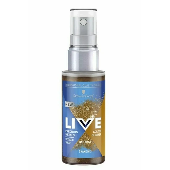Schwarzkopf Live Precious Metals One Wash Metallic Spray Starlight Silver