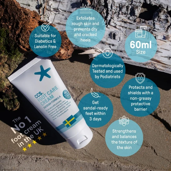 CCS Foot Care Cream For Dry Skin & Cracked Heels 60ml