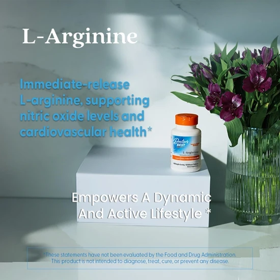 Doctor's Best L-Arginine Sustained + Immediate Release 500mg 120 Tablets