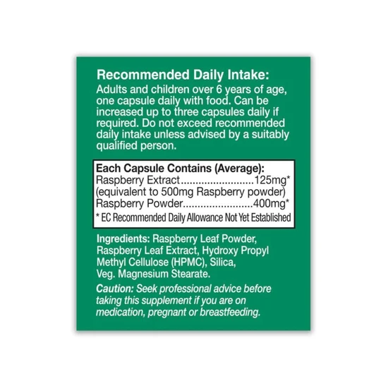 Health Aid Raspberry 900mg Vegicaps 30 Vegicaps