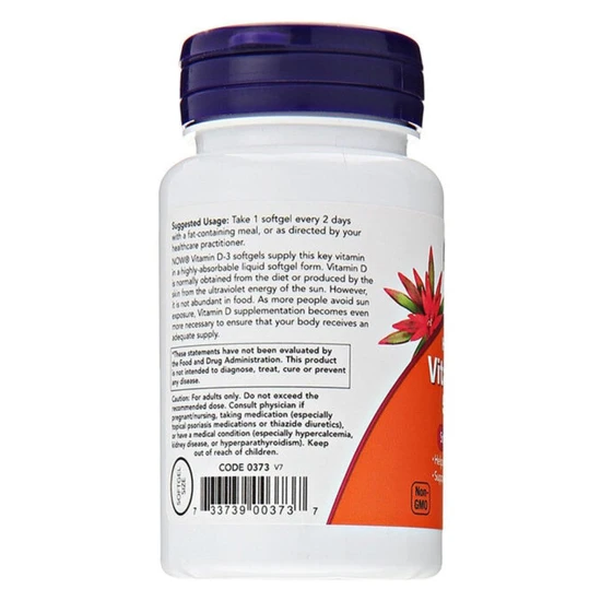 NOW Foods Vitamin D-3 5000iu 240 Softgels