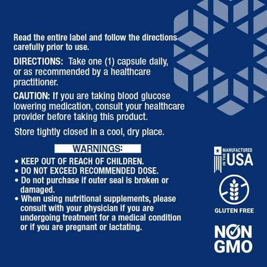 Life Extension Optimised Chromium With Crominex 3+ 500mcg Vegicaps 60