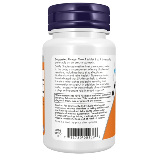 NOW Foods SAMe 400mg 30 Tablets